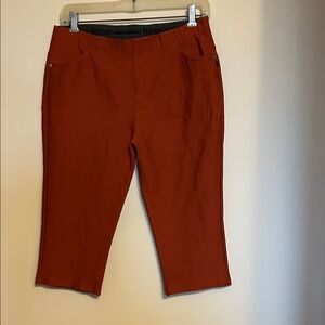 HANES stretch fit rust colour capri elastic waist in good condition size U/k